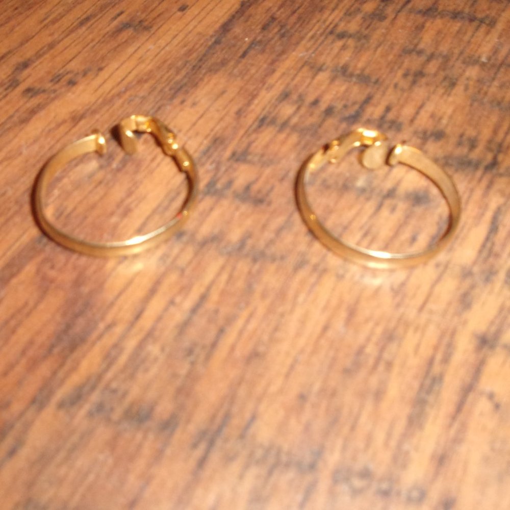 H.J.G. clip earrings gold filled hoops